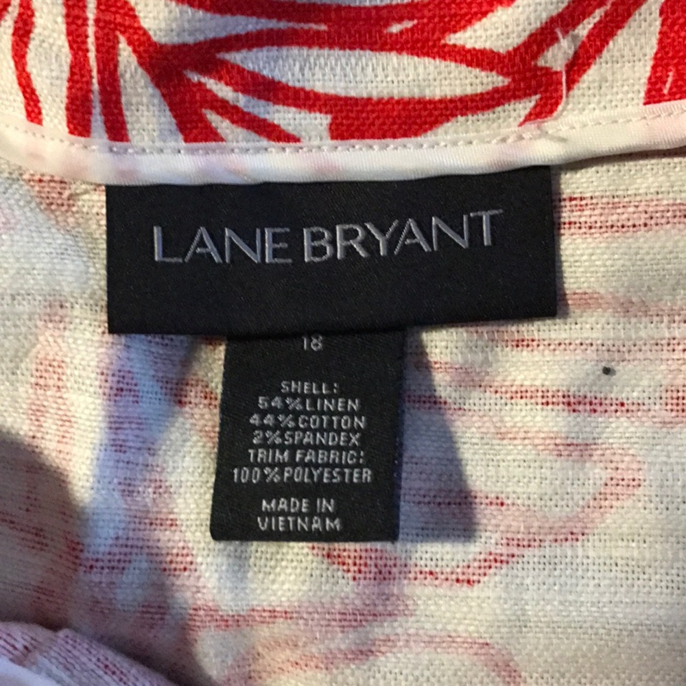 A beige and burnt orange A-line knee length skirt - Picture 2 of 3